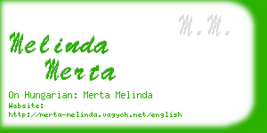 melinda merta business card